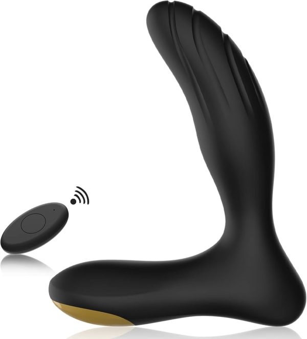 Beginner Prostate Massager, Black Classic, Prostate Milking Machine with Anal Plug, Silicone Waterproof Sex Toy for Male and Female, Smooth Surface, Size Can Be Adjusted